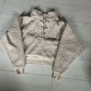 SHEIN Cream Fleece Sweater